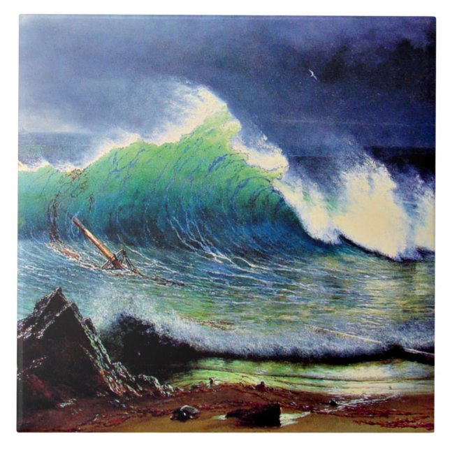 The Shore of the Turquoise Sea Tile (Front)