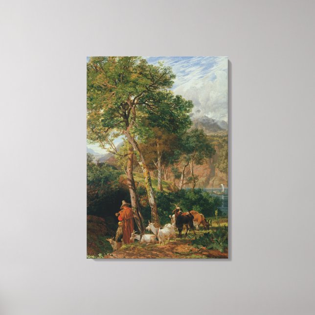 The Shores of Lake Lecco Canvas Print (Front)