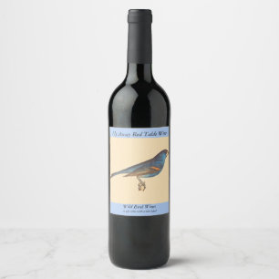 The Short-eared Owl (Otus palustris) New York Bird Wine Label
