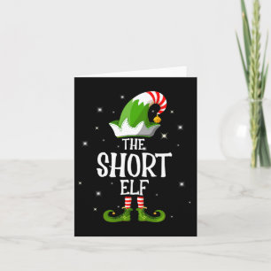 The Short Elf Family Matching Group Christmas Card