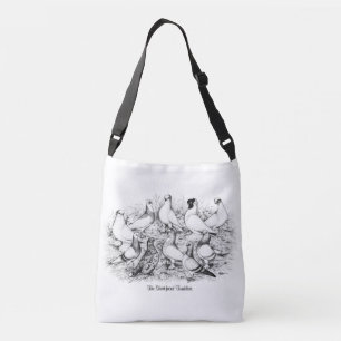 The Short-faced Tumbler Pigeons Crossbody Bag
