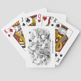 The Short-faced Tumbler Pigeons Playing Cards