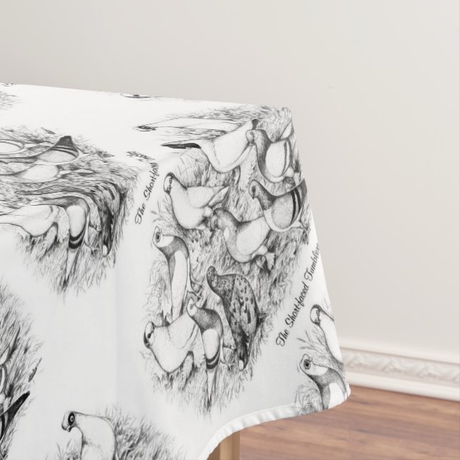 The Short-faced Tumbler Pigeons Tablecloth (In Situ)