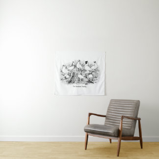 The Short-faced Tumbler Pigeons Tapestry