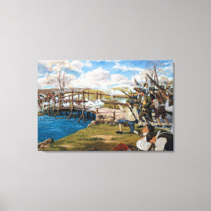 The Shot Heard 'Round the World Battle of Concord Canvas Print