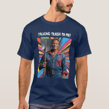 The Shovel Man. Bright text. 1 line. Customisable