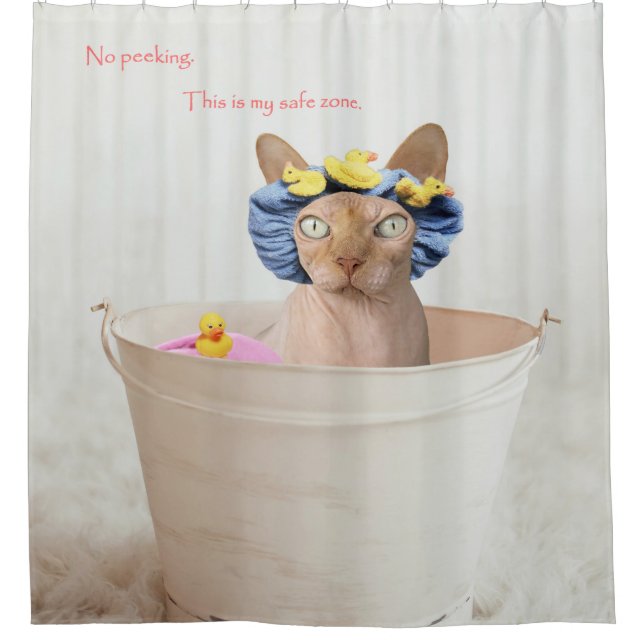 The shower is my safe zone. shower curtain (Front)