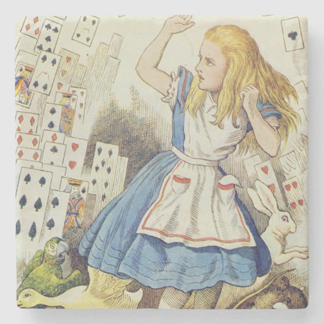 The Shower of Cards Stone Coaster (Front)