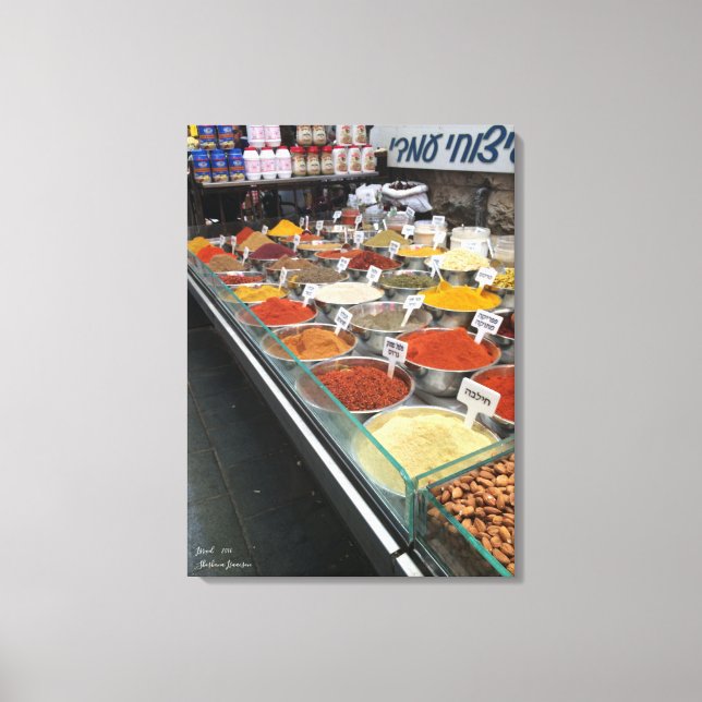 The Shuk, Jerusalem Israel   2016 Canvas Print (Front)