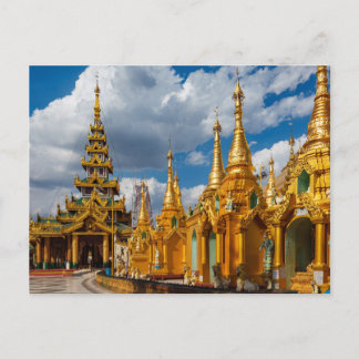 The Shwedagon Pagoda in Rangoon Myanmar postcard