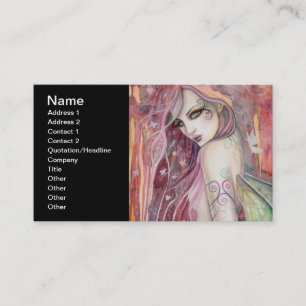 The Shy Flirt Modern Fairy Fantasy Art Business Card