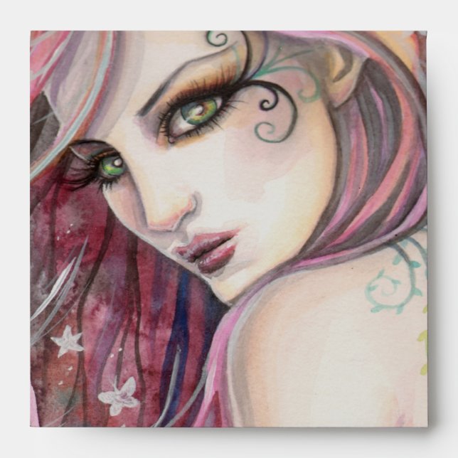 The Shy Flirt Modern Fairy Fantasy Art Envelope (Front)
