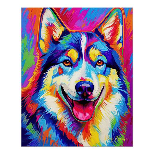 The Siberian Husky Dog 001 - Zetton Ziana Poster (Front)