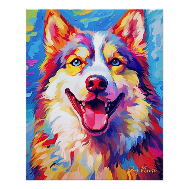 The Siberian Husky Dog 002 - Zetton Ziana Poster (Front)