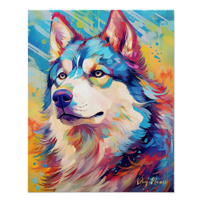 The Siberian Husky Dog 004 - Zetton Ziana Poster (Front)