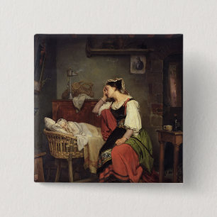 The Sick Child 15 Cm Square Badge