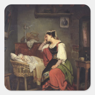 The Sick Child Square Sticker