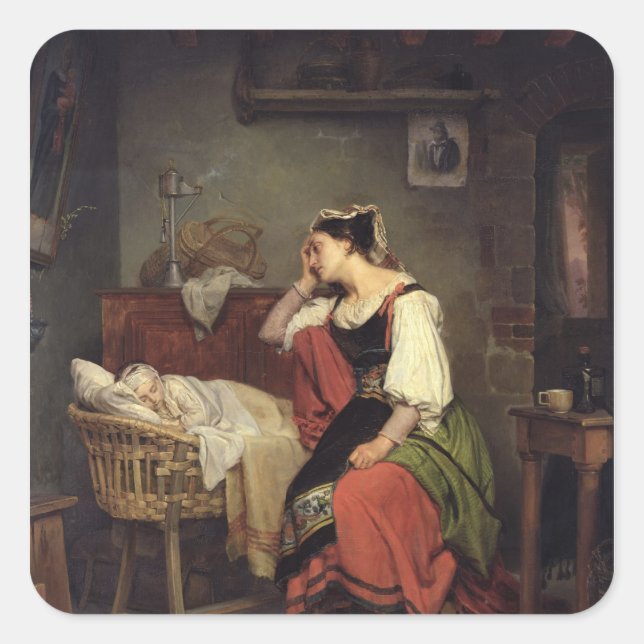 The Sick Child Square Sticker (Front)