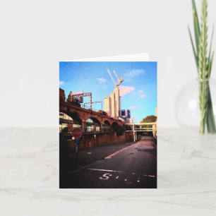 The side of the train tracks card