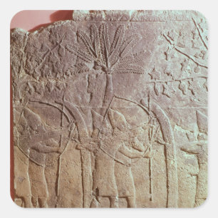 The Siege of Alammu by the army of Sennacherib Square Sticker