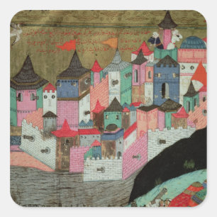 The Siege of Belgrade Square Sticker