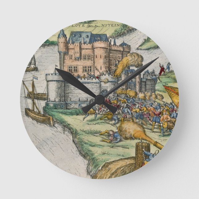 The Siege of Louvain and the Heroism of Harman Reu Round Clock (Front)