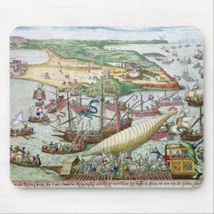 The Siege of Tunis or La Goulette by Charles V Mouse Pad