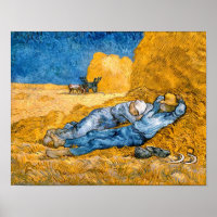 The Siesta (1890) Wheatfield Van Gogh Classic Art