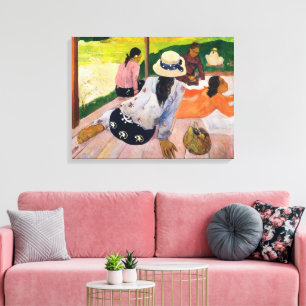 The Siesta by Paul Gauguin Quiet Life Scene Canvas Print