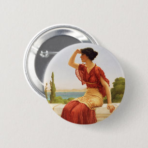 The Signal Godward Woman Portrait Vintage Art 6 Cm Round Badge