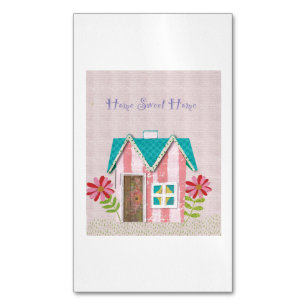 The Signature Whimsy (Pink & Teal) Magnetic Business Card