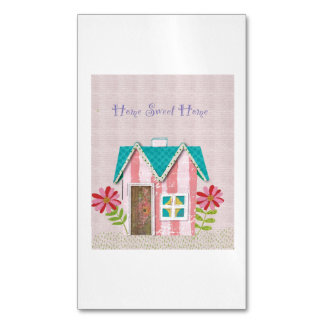 The Signature Whimsy (Pink & Teal) Magnetic Business Card