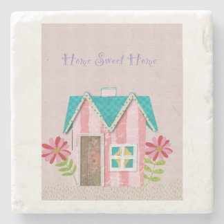 The Signature Whimsy (Pink & Teal) Stone Coaster