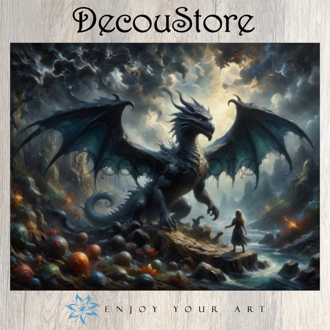 The Silent Guardian Dragon Decoupage Tissue Paper (Creator Uploaded)