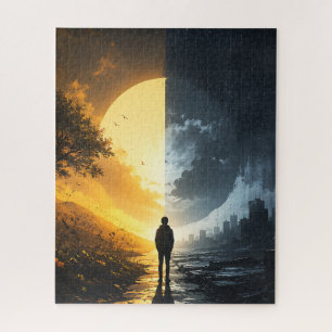 The Silent Path Between Light and Darkness Jigsaw Puzzle