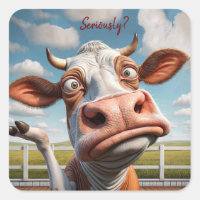 The Silly Cow - "Seriously?" Funny Quote Design