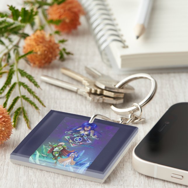 The Silver Dolphins Saga: Of life and Love Key Ring (Front Right)
