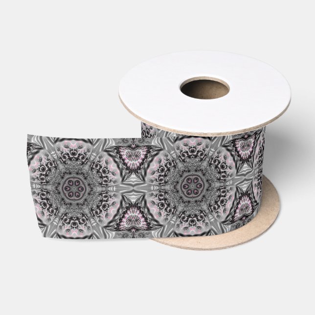 The Silver Fractal Garden Satin Ribbon (Spool)