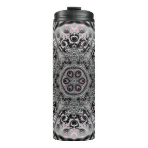 The Silver Fractal Garden  Thermal Tumbler