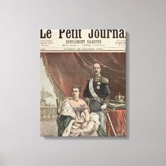 The Silver Wedding Anniversary of the King Canvas Print (Front)