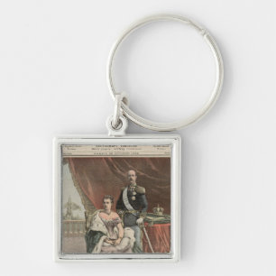 The Silver Wedding Anniversary of the King Key Ring