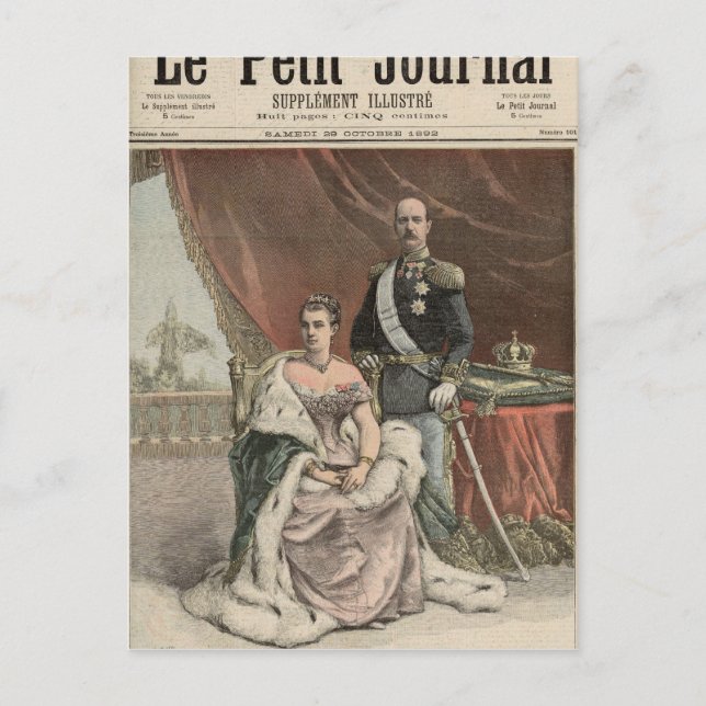 The Silver Wedding Anniversary of the King Postcard (Front)