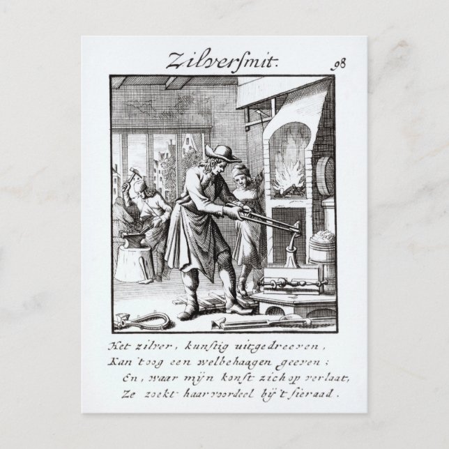 The Silversmith, 1718 Postcard (Front)
