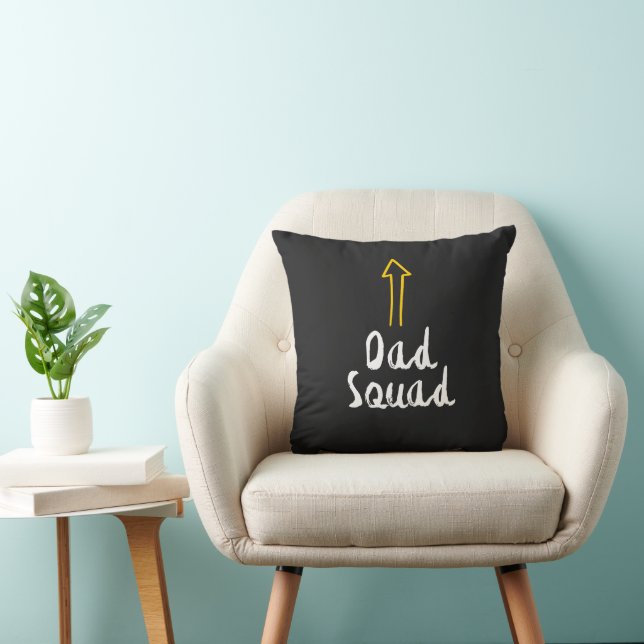 The Simple Dad Squad Throw Pillow (Chair)