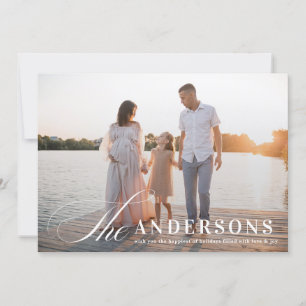 The Simple Elegant Christmas Photo Holiday Card
