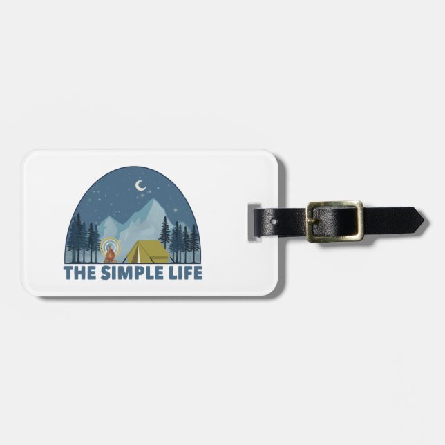 The Simple Life Camping Luggage Tag (Front Horizontal)