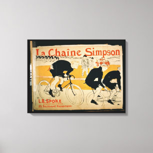 'The Simpson Chain', Paris (colour litho) Canvas Print