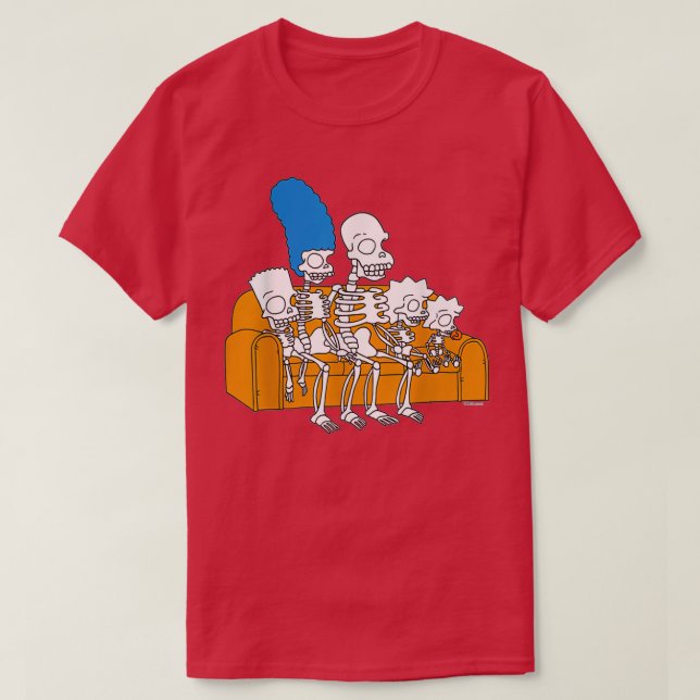 The Simpsonzz Skeletons Treehouse Of Horror Couch T-Shirt (Design Front)