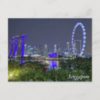 The Singapore Skyline by Night