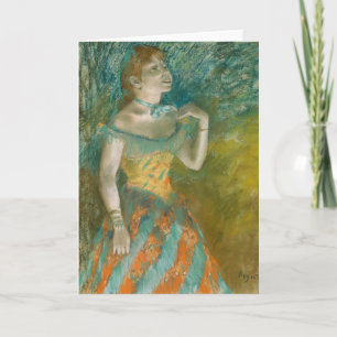 The Singer in Green   Edgar Degas Card